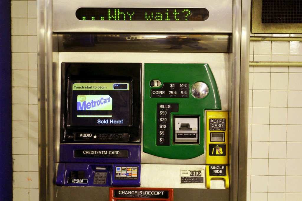 Máquina expendedora de billetes del metro de Nueva York