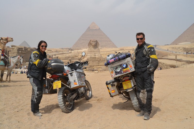 vuelta al mundo en moto por Egipto