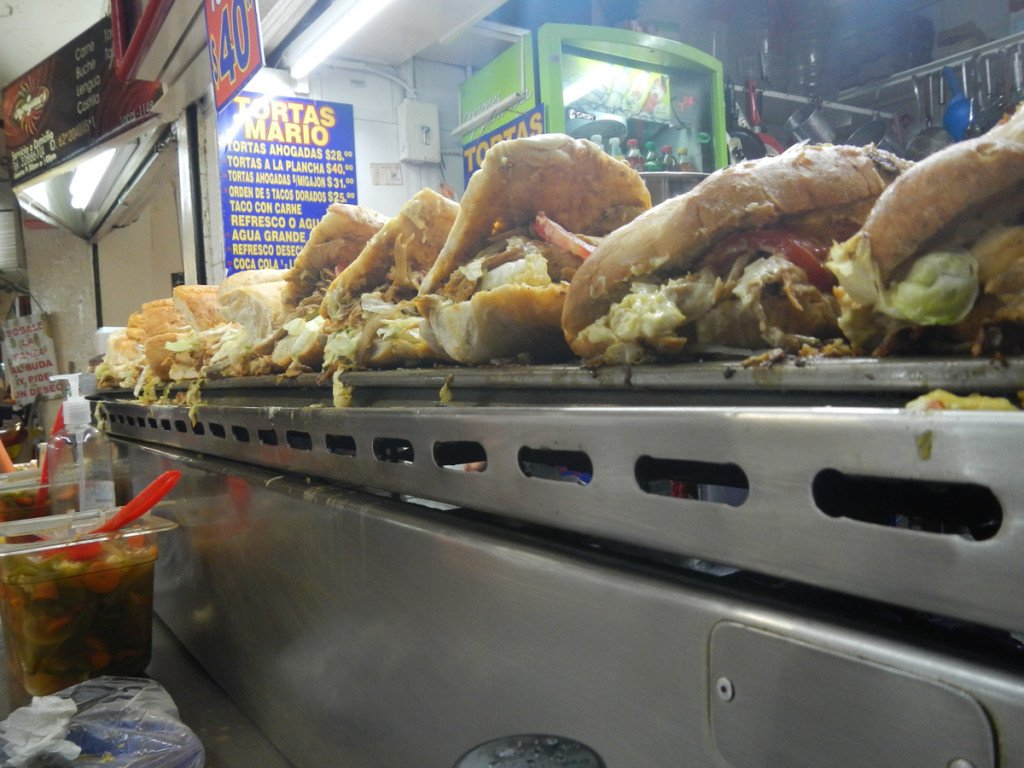 México en bicicleta comida tortas