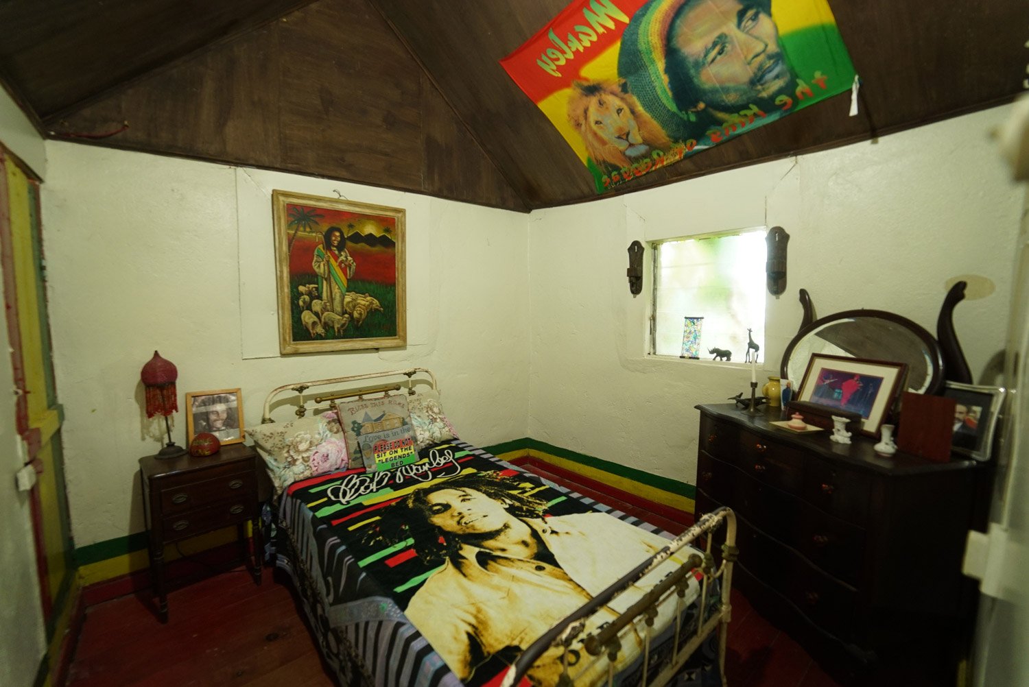 Habitación de la casa de Bob Marley en Nine Mile, Jamaica