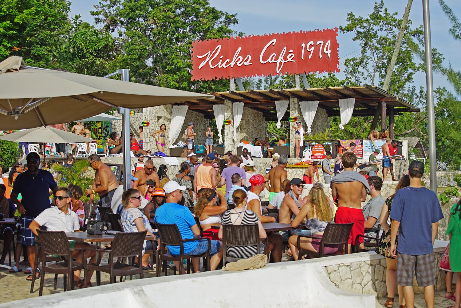 Terraza del Rick's Cafe en Negril, Jamaica