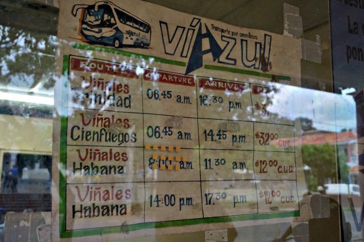 Horarios Via Azul Viñales