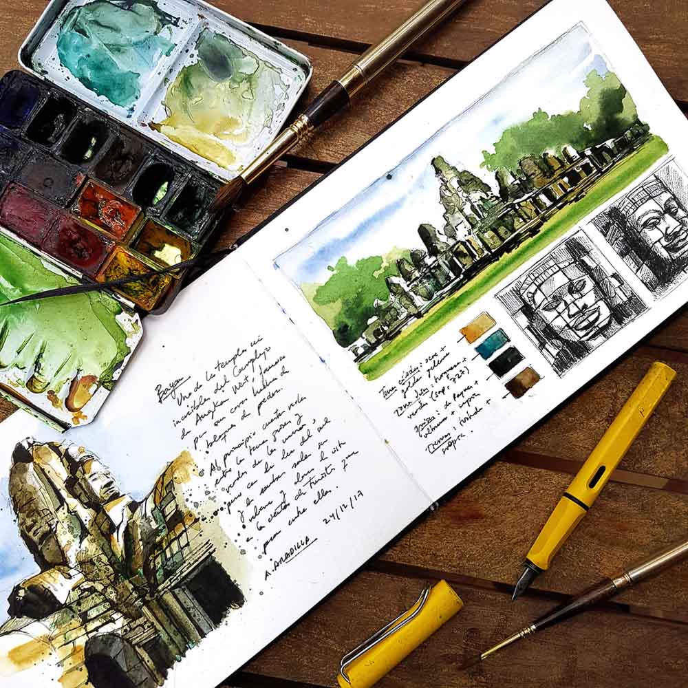 Cuaderno de viaje con ilustraciones de Alicia Aradilla