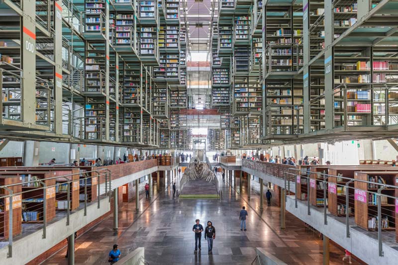 Interior de la Biblioteca Vasconcelos de Ciudad de México