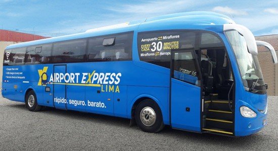 como llegar del aeropuerto de Lima al centro: Autobús de Airport Express Lima en el aeropuerto internacional Jorge Chávez