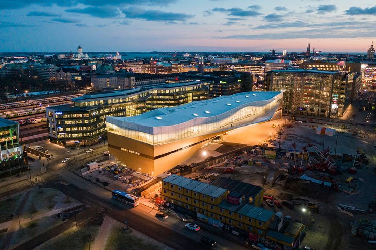 Qué ver en Helsinki, vista aérea de la Biblioteca Central de Helsinki