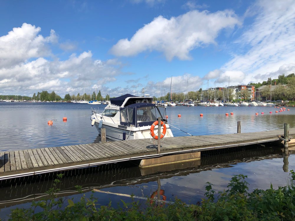 Embarcadero de la ciudad finlandesa de Lappeeranta