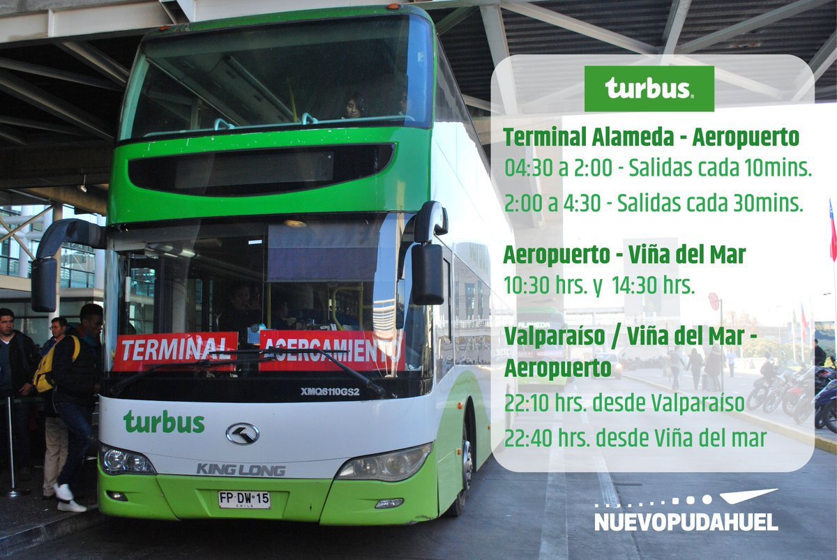 cómo llegar desde el aeropuerto de Santiago de Chile al centro con Turbus