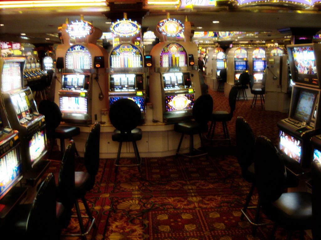 Máquinas tragaperras de un casino en Las Vegas