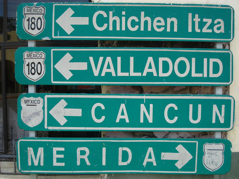 Letreros de ciudades en México