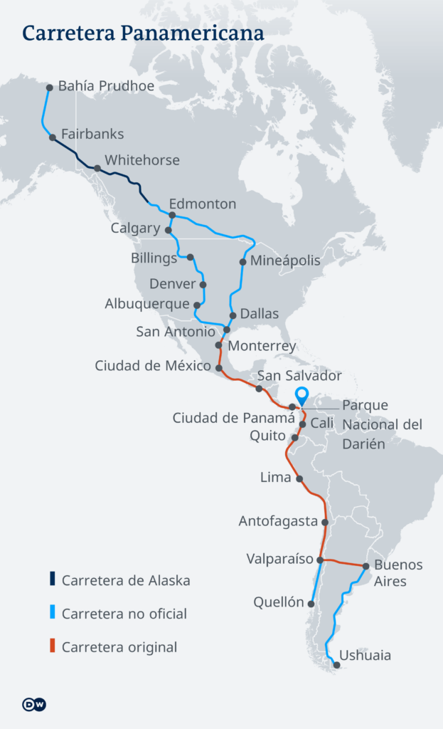 Ruta Panamericana mapa