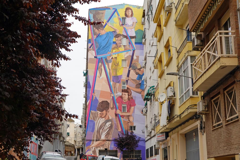 calle Hernando de Soto, arte urbano en Cáceres