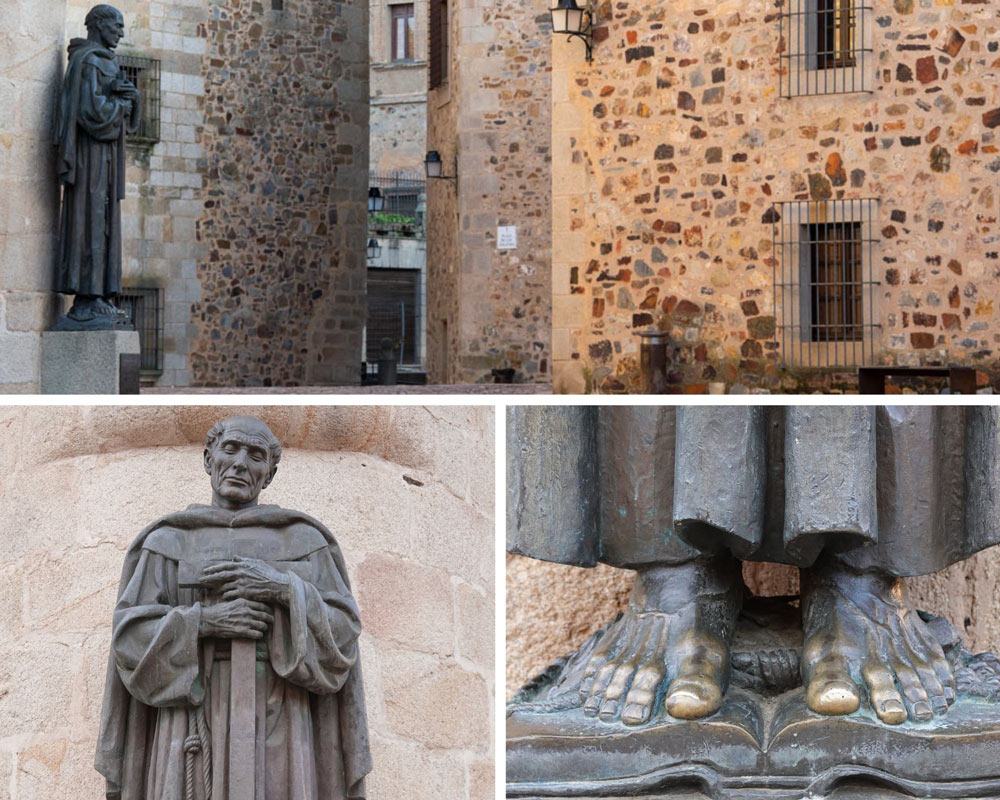 Que ver en Cáceres: Estatua de Enrique Pérez Comendador