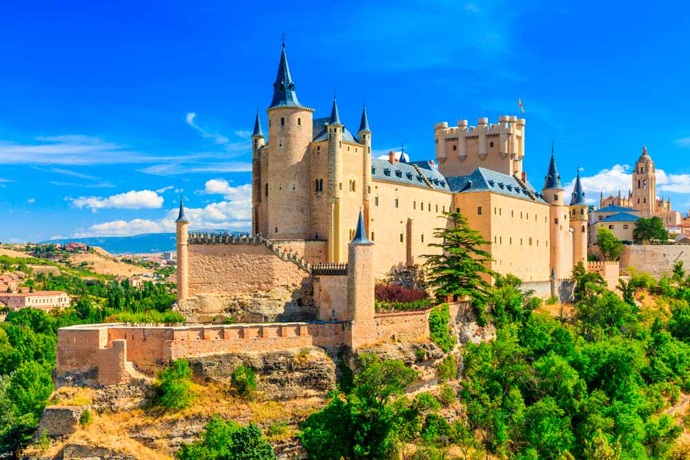 Vista general del Alcázar de Segovia