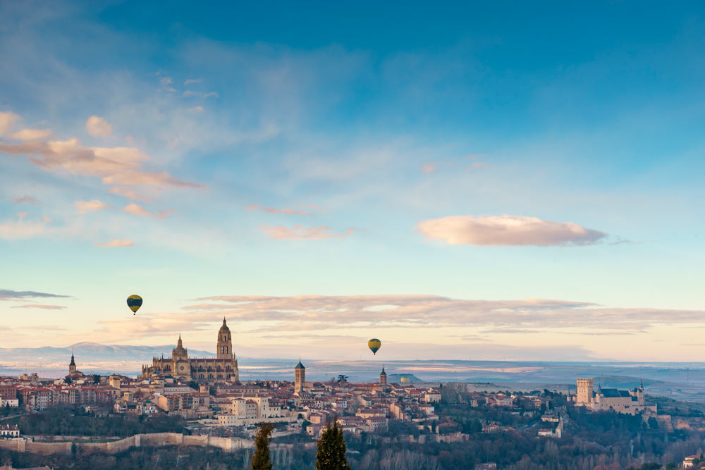 Paseo en globo sobre Segovia