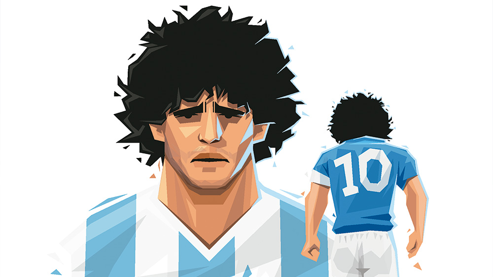 Ilustración de Diego Armando Maradona