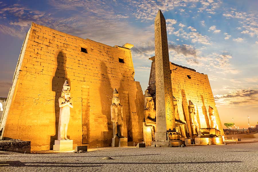 Atardecer en el Templo de Luxor