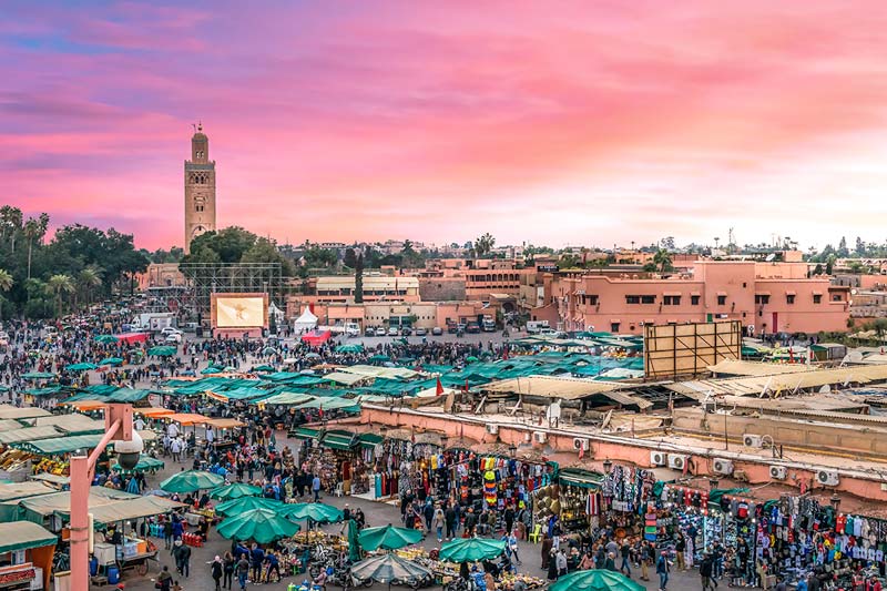 que ver en marrakech: Plaza Jemaa El-Fna