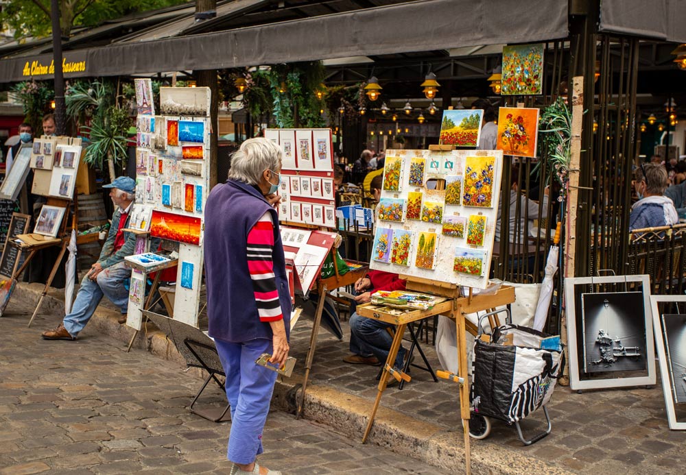 Artistas en Montmartre que puedes ver en este Free Tour París en Español