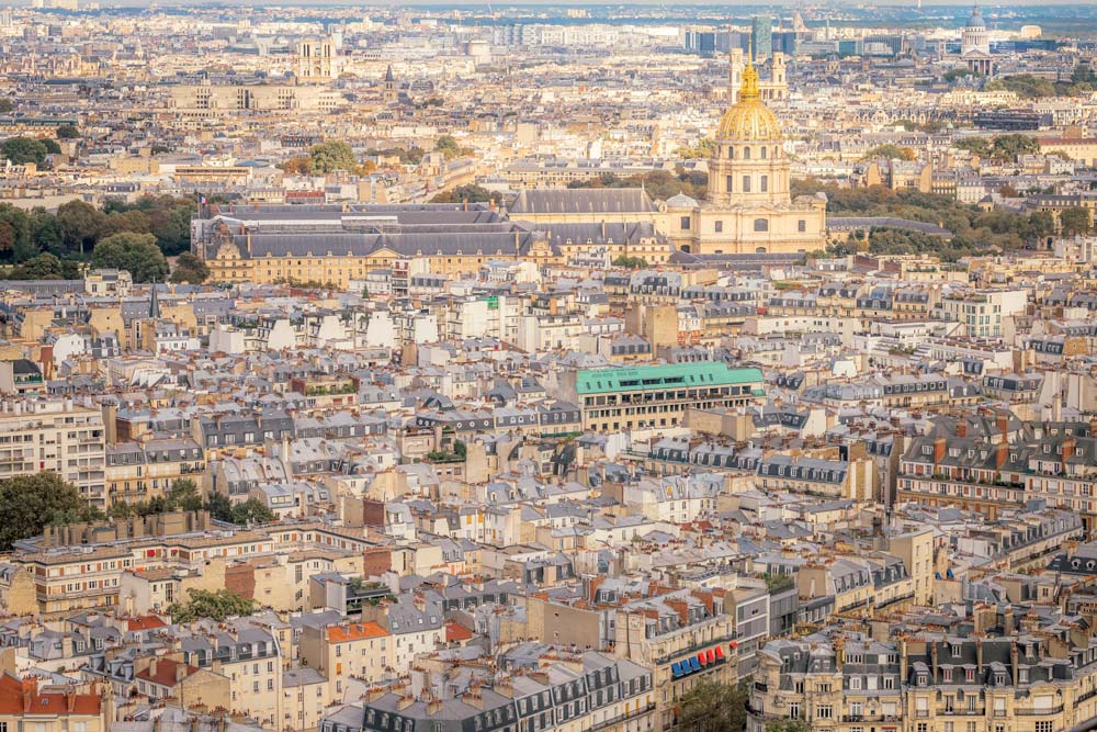Vista panorámica de Les Invalides - Hostales en París baratos y céntricos