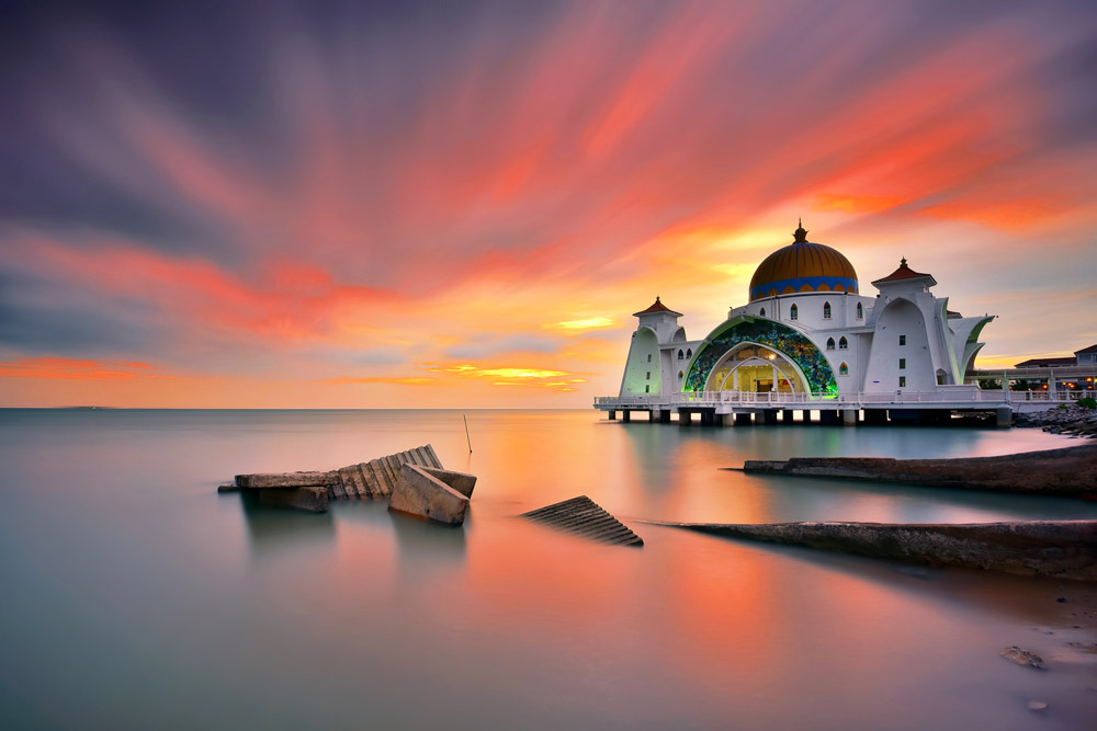 Que ver en Malasia: Strait Mosque, Malacca