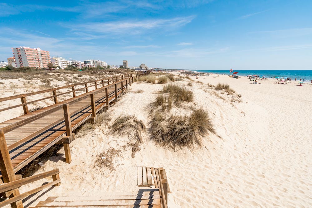 Praia de Monte Gordo en el Algarve
