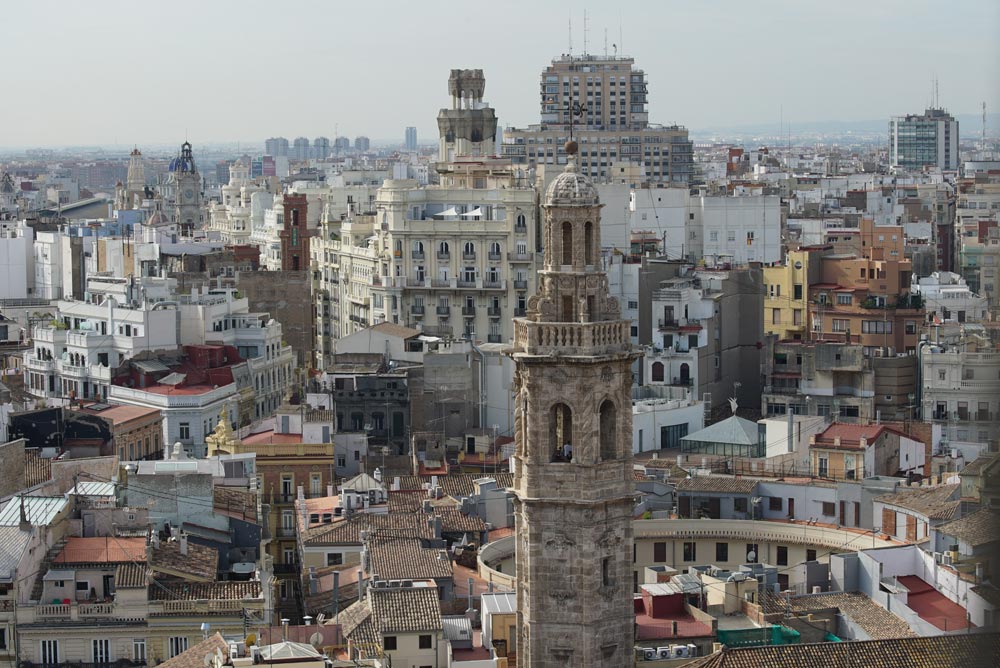 Vista panorámica desde la torre Miguelete de la Catedral de Valencia