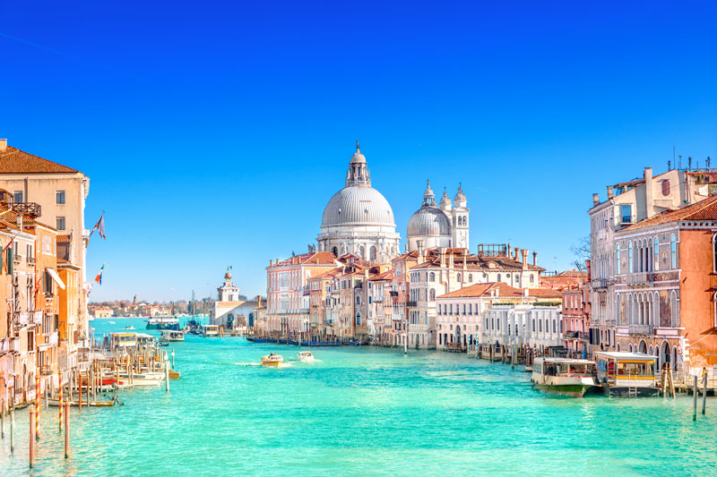 Consignas en Venecia: panorámica del Gran Canal 