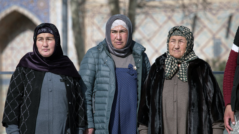 Mujeres uzbekas en Samarcanda