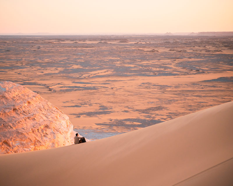 Dunas en el Desierto Blanco de Egipto