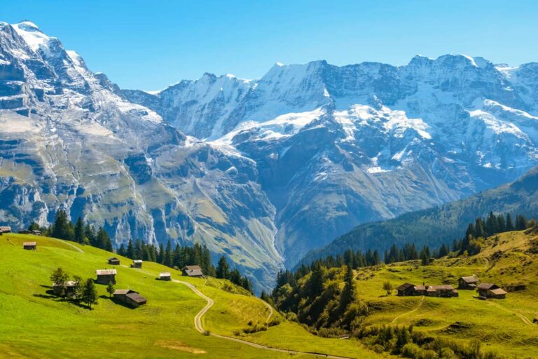 Paisaje alpino de Suiza